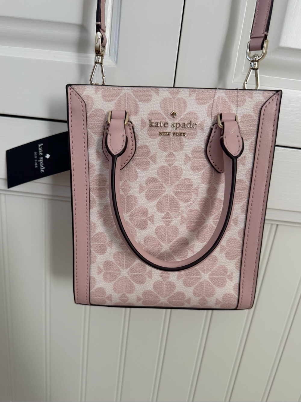 Kate Spade Pink Floral Satchel with Gold-Tone Logo - Picture 7 of 7